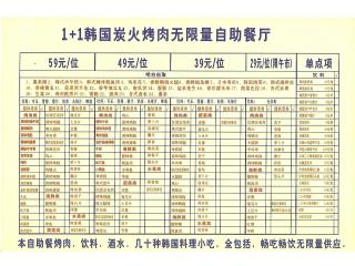 韩国炭烤的外卖单